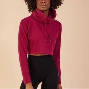 Slouched cropped hoodie